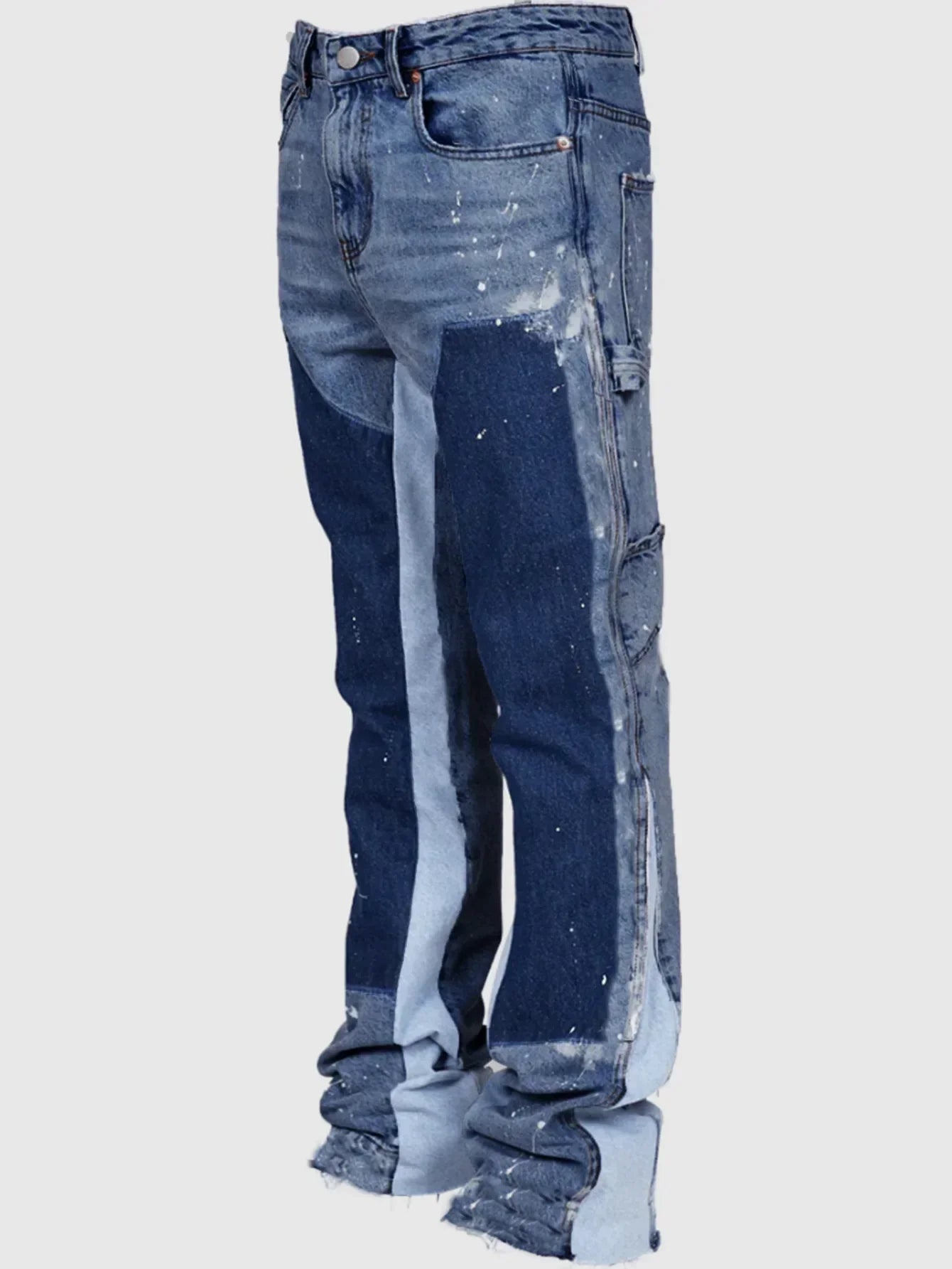 Men's Fashion Jeans Work Pants, European and American Fashion Workwear