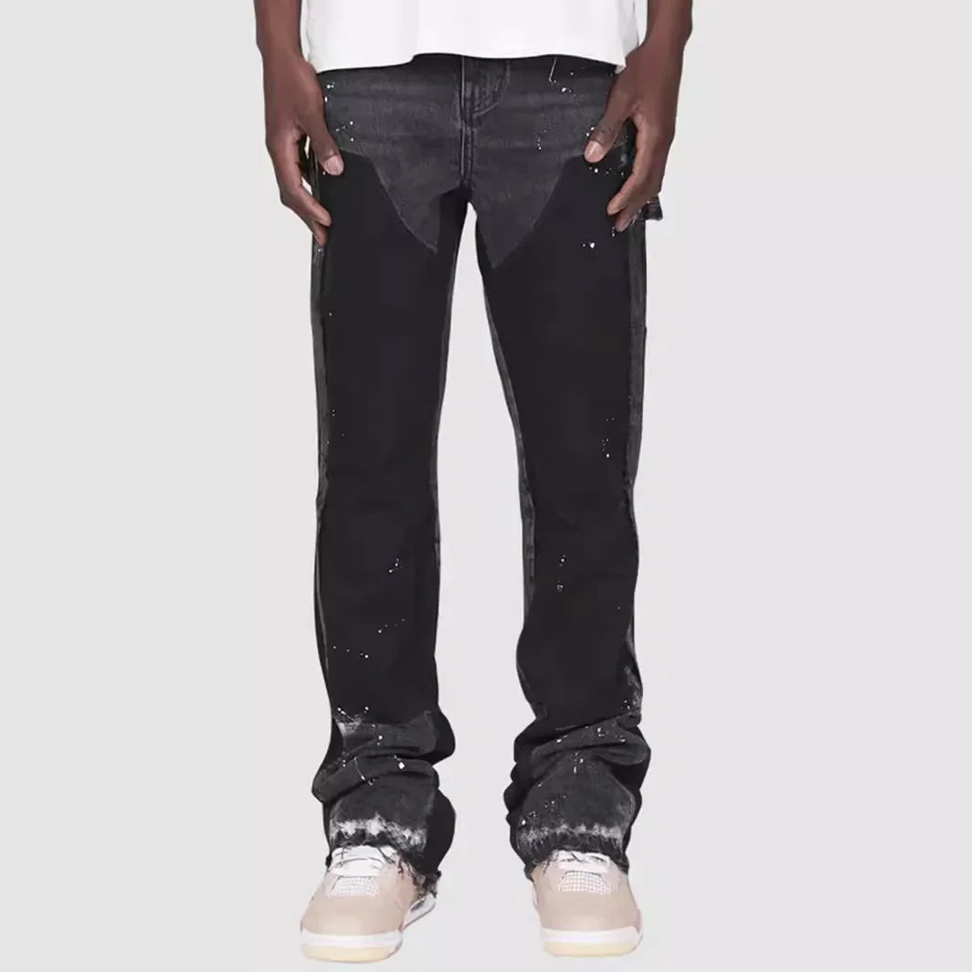 Men's Fashion Jeans Work Pants, European and American Fashion Workwear